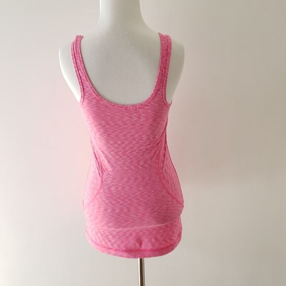 Zella Pink Spacedye Fitted Athletic Scoop Tank XS - Picture 4 of 8
